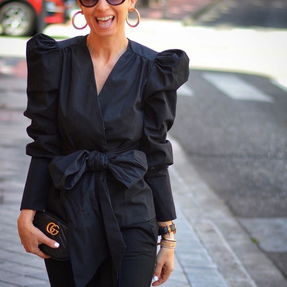 zara puff sleeve jacket